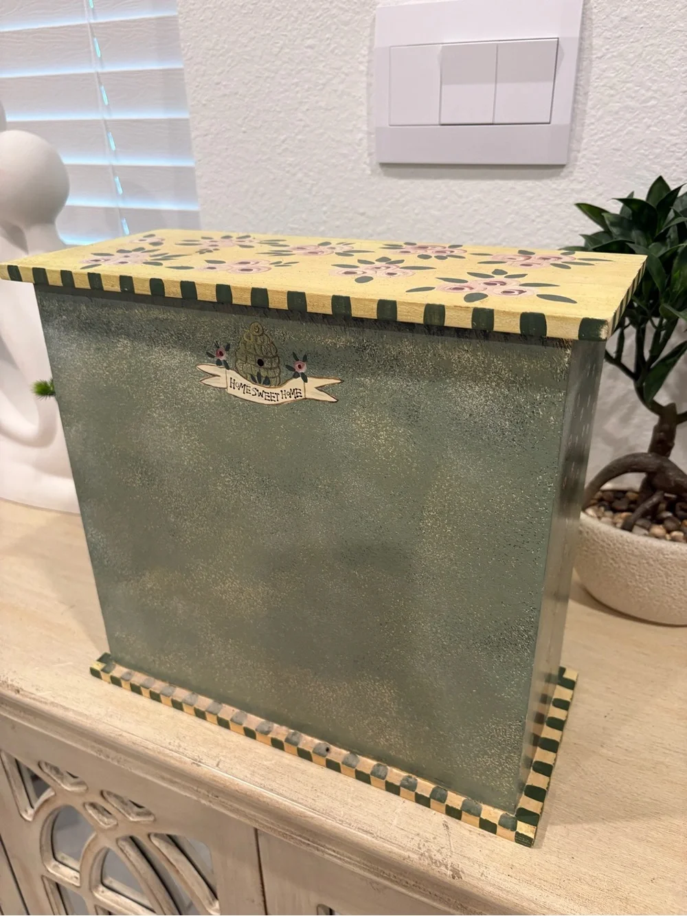 Custom Hand-Painted Floral Jewelry Drawer Organizer Box